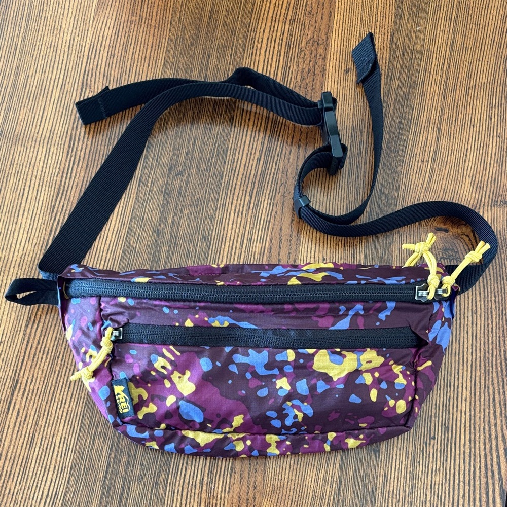 REI Purple and Yellow Belt Bag